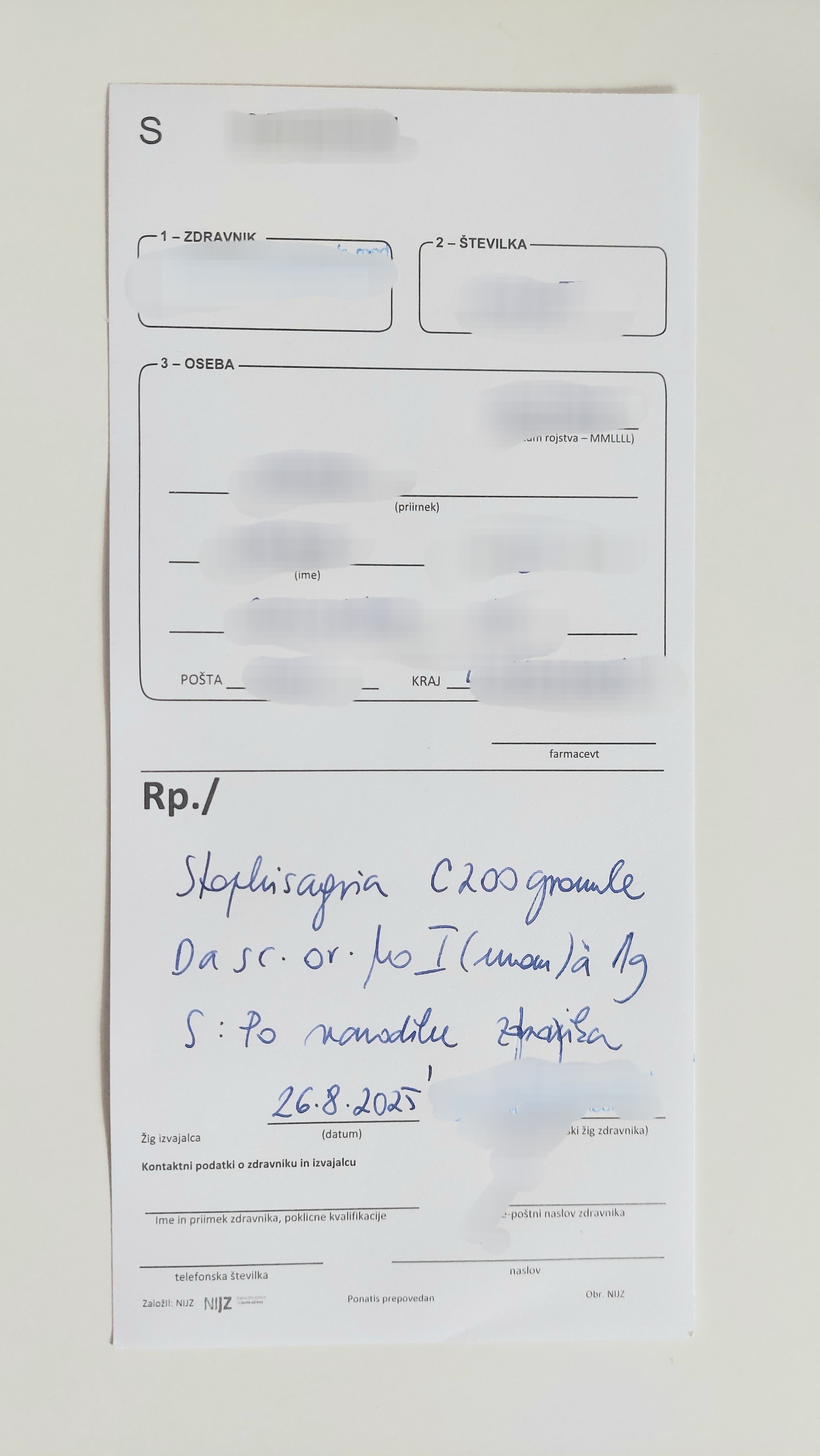 Recept za homeopatska zdravila